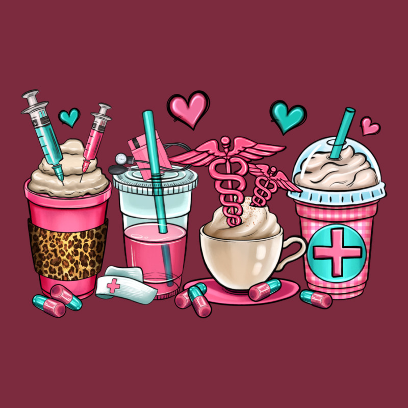 Nurse Coffee Cups Premium Hoodie by OliviaCreatesArt | Teevron