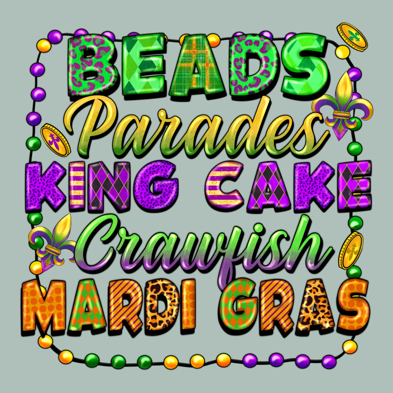 Beads Parades King Cake Crawfish Mardi Gras Heavyweight Hoodie by FaDigitalArtStudio | Teevron