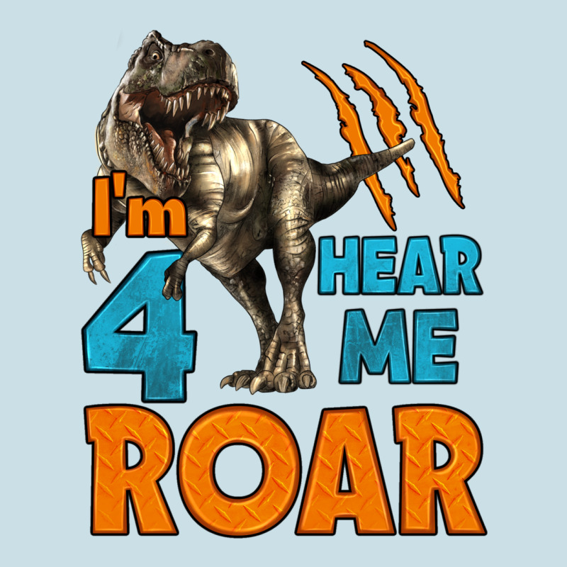 I'm Four Hear Me Roar Dinosaur Birthday Ladies Tee by LillyAllenDesigns | Teevron