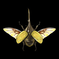 Hercules Beetle With Wings Heavy Core Tee | Teevron