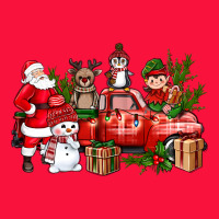 Santa Snowman Reindeer Penguin Elf Christmas Truck Classic Tee | Teevron