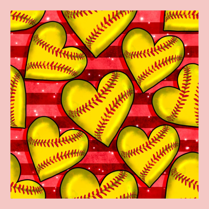 Softball Hearts Seamless Pattern Urban Heavy Tee by BundleAndBundleShop | Teevron