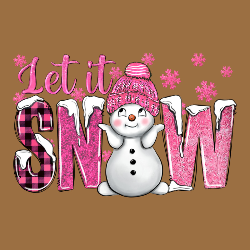 Pink Let It Snow With Cute Snowman Vintage Tee by BundleAndBundleShop | Teevron