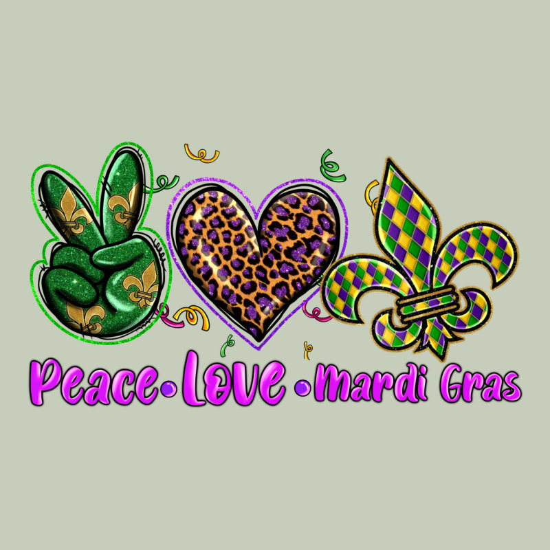 Peace Love Mardi Gras Ladies Tee by BarkalooDesign | Teevron