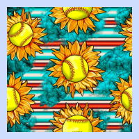 Softball Sunflowers With Serape Seamless Pattern Urban Heavy Tee | Teevron