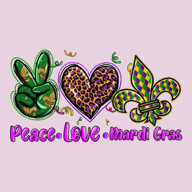 Peace Love Mardi Gras Ladies Tee by BarkalooDesign | Teevron