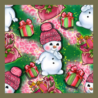 Cute Snowman And Gift Box With Leopard Seamless Pattern Bbs Vintage Hoodie | Teevron