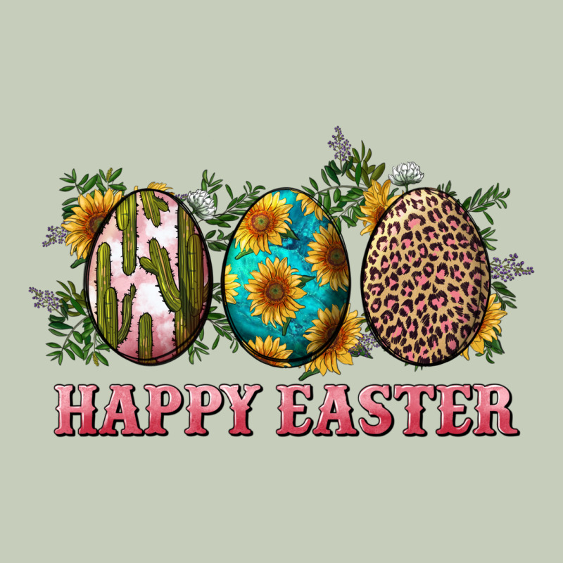 Happy Easter With Western Eggs And Sunflowers Ladies Tee by RanaPortraitStore | Teevron
