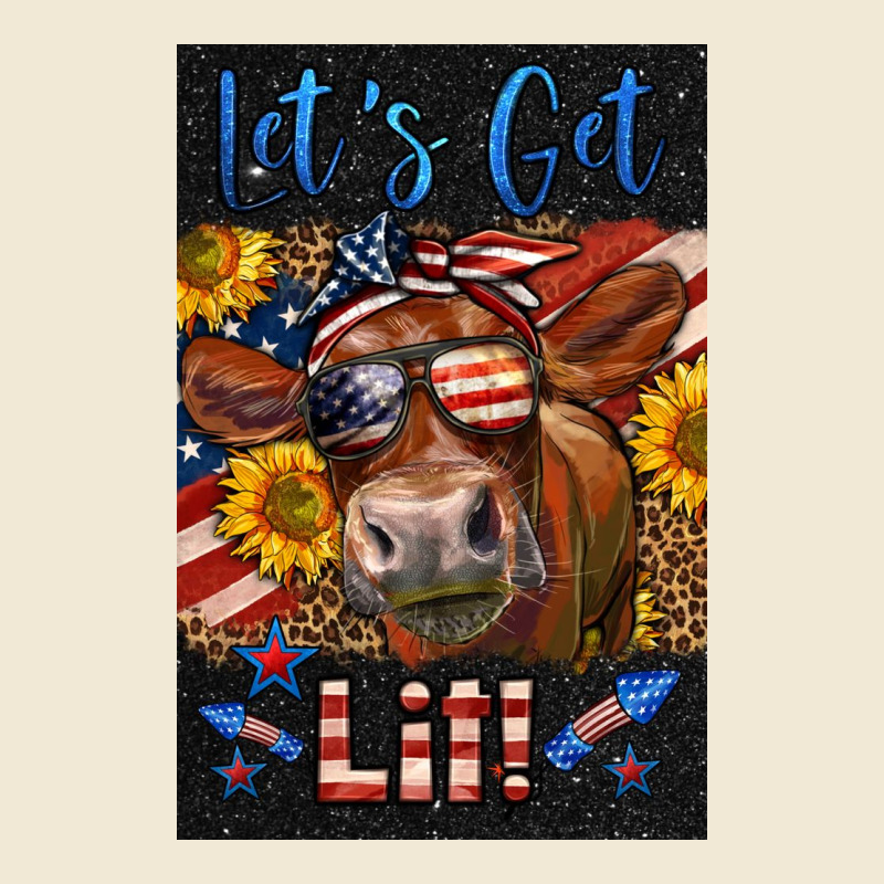Western Let's Get Lit Cow Ladies Tee by LillyAllenDesigns | Teevron