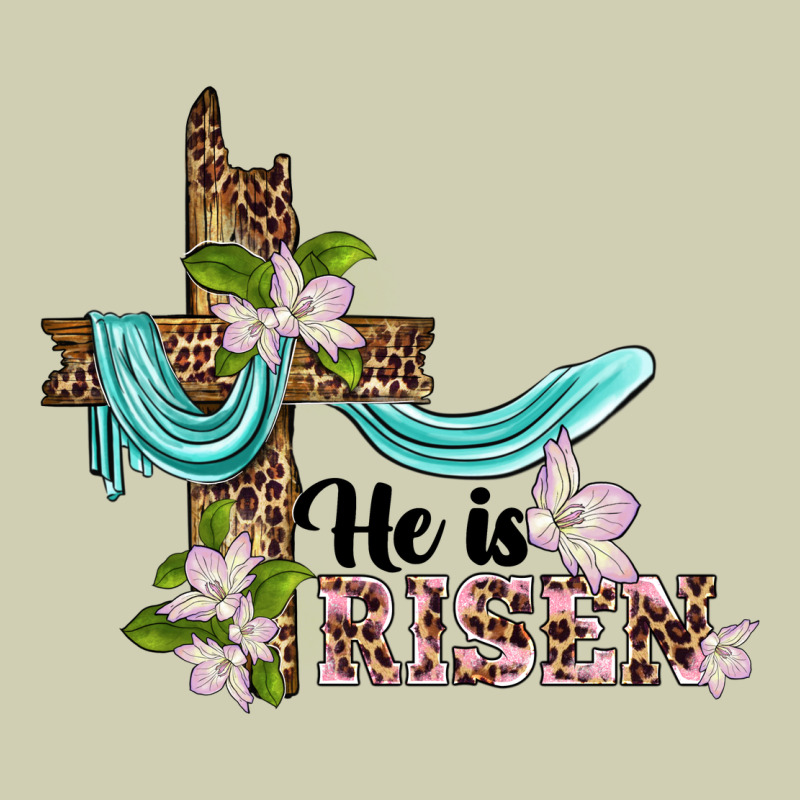 He Is Risen Cross Heavy Core Tee by BarkalooDesign | Teevron