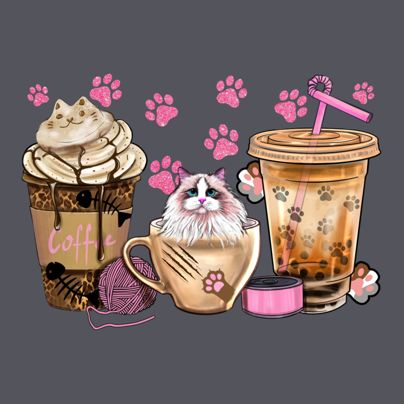 Cat Coffee Cups With Paw Bbs Vintage Hoodie by BundleAndBundleShop | Teevron