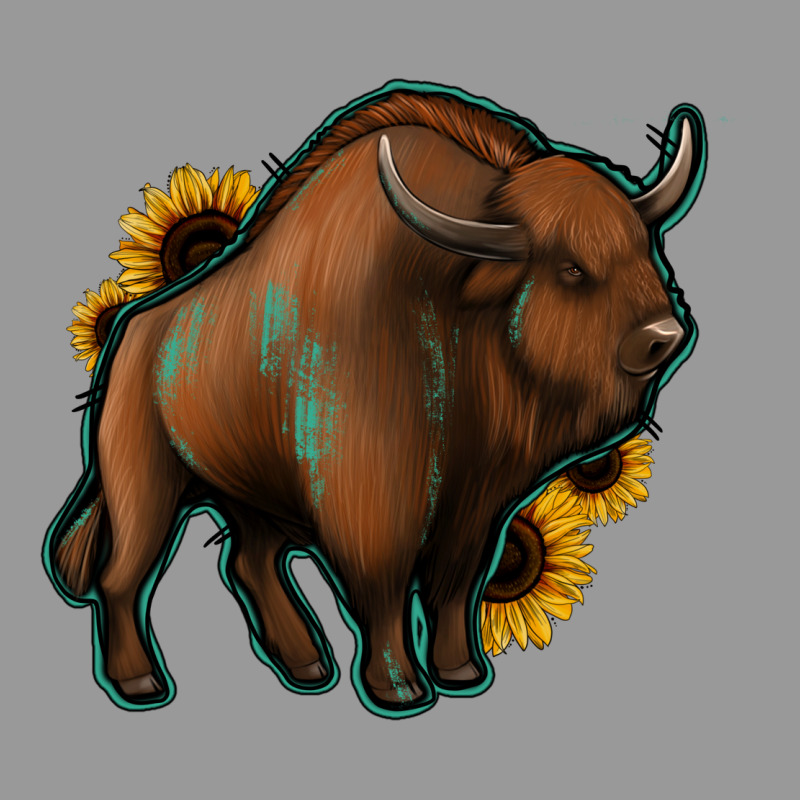 Western  Bison Vintage Hoodie by Jasminsmagicworld | Teevron