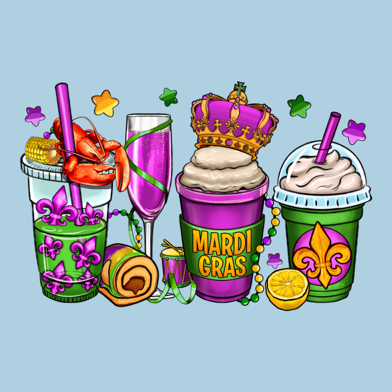 Mardi Gras Coffee Cups Premium Hoodie by OliviaCreatesArt | Teevron