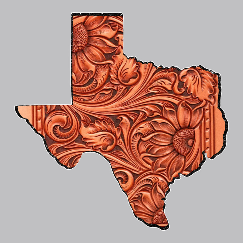 Texas Map Western Tooled Leather Pattern Long Sleeve Tee by Bettercallsaul | Teevron