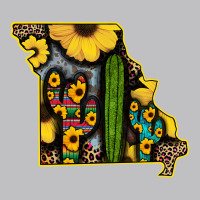 Western Missouri Map Sunflower And Cactus Pattern Long Sleeve Tee | Teevron