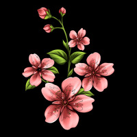 Pink Flowers Hibiscus Heavy Core Tee | Teevron