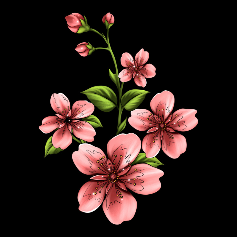 Pink Flowers Hibiscus Heavy Core Tee by Jasminsmagicworld | Teevron