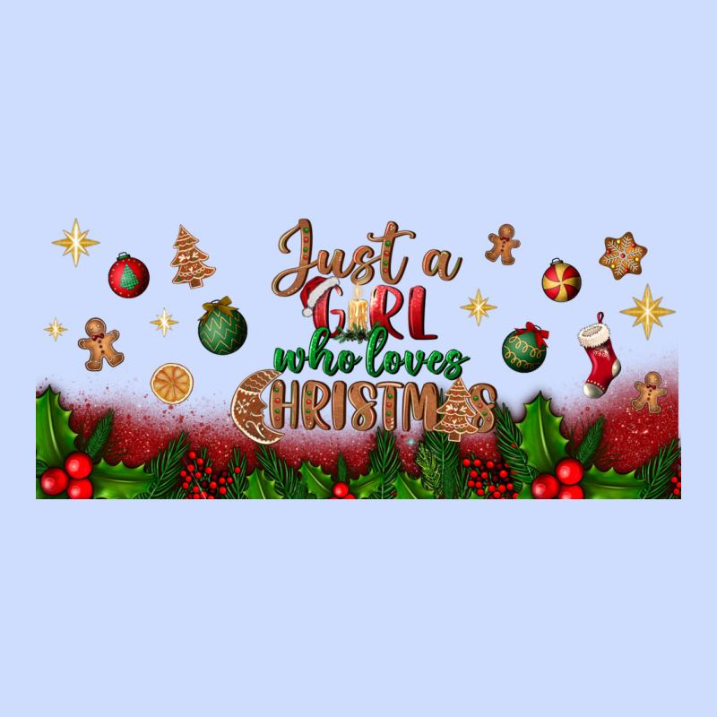 Just A Girl Who Loves Christmas Libbey Glass Urban Heavy Tee by BundleAndBundleShop | Teevron