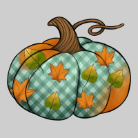 Blue Plaid Autumn Pumpkin Premium Tee | Teevron