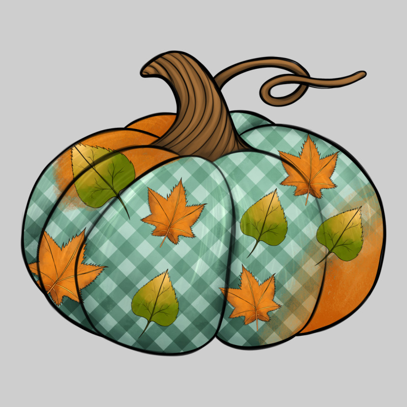 Blue Plaid Autumn Pumpkin Premium Tee by Jasminsmagicworld | Teevron
