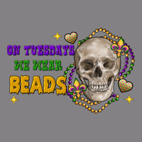 On Tuesdays We Wear Beads Skull Heavyweight Hoodie | Teevron