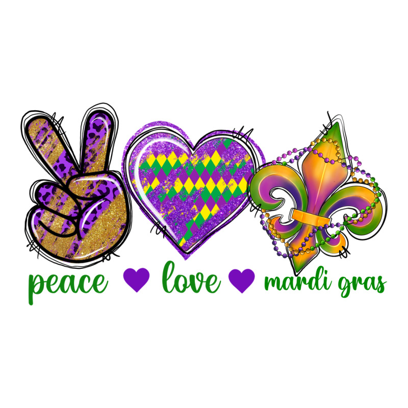 Peace Love Mardi Gras Classic Tee by BundleAndBundleShop | Teevron