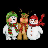 Christmas Polar Bear Reindeer And Snowman Zipper Hoodie | Teevron