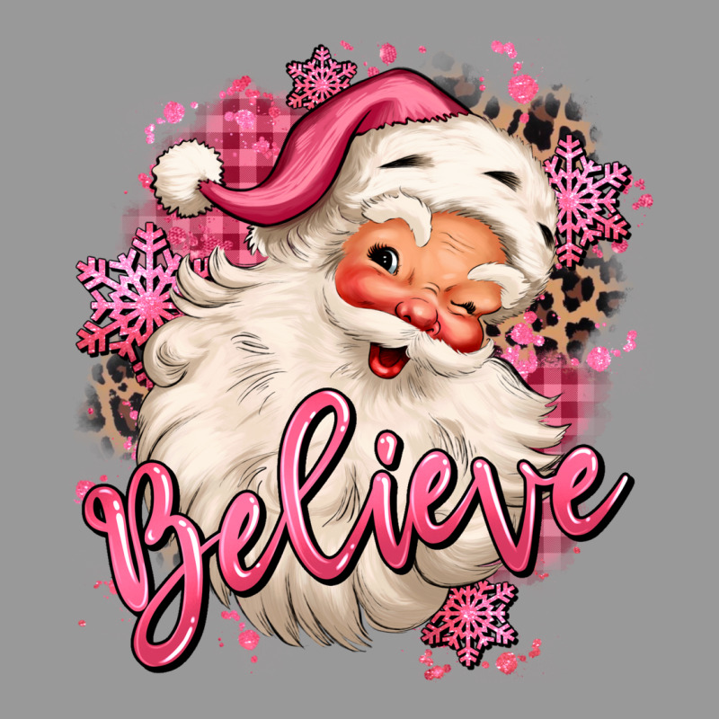 Believe Pink Christmas Santa Claus Vintage Hoodie by MaliasSmallBusiness | Teevron