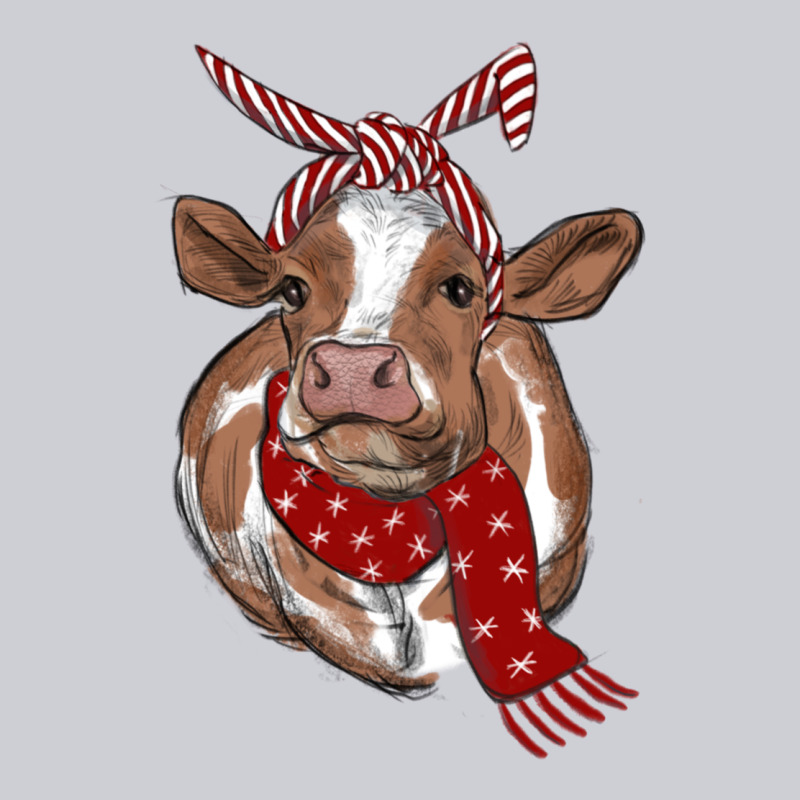 Christmas Scarf Heifer Heavyweight Sweatshirt by RanaPortraitStore | Teevron