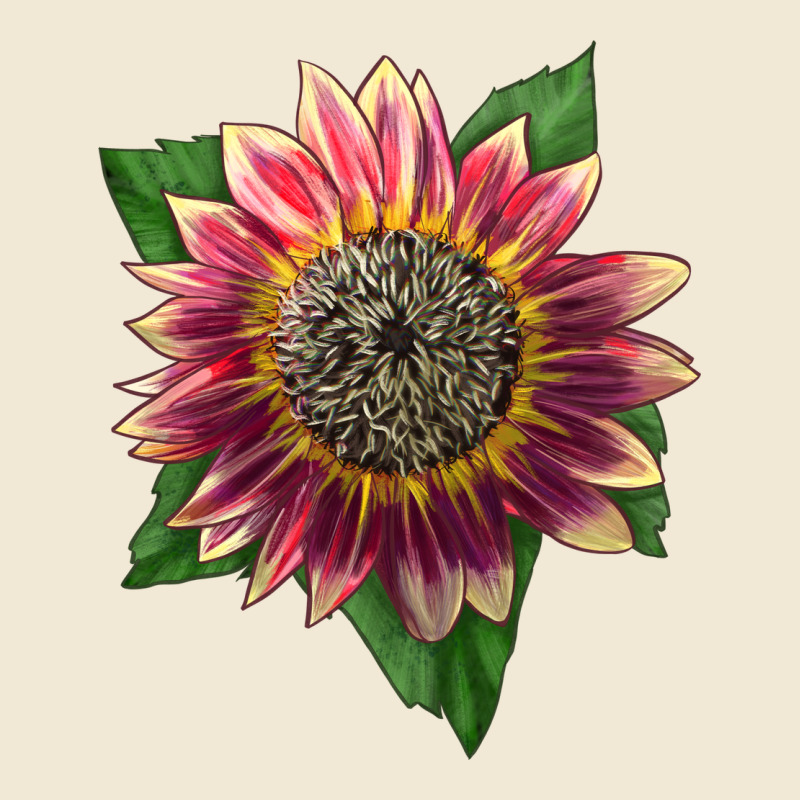Crimson Blaze Sunflower Premium Tee by LillyAllenDesigns | Teevron