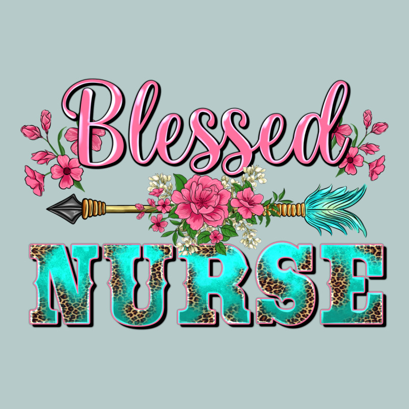 Western Blessed Nurse Pink Floral Arrow Heavy Core Tee by BarkalooDesign | Teevron