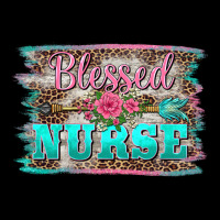 Western Blessed Nurse Pink Floral Arrow  Background Heavy Core Tee | Teevron