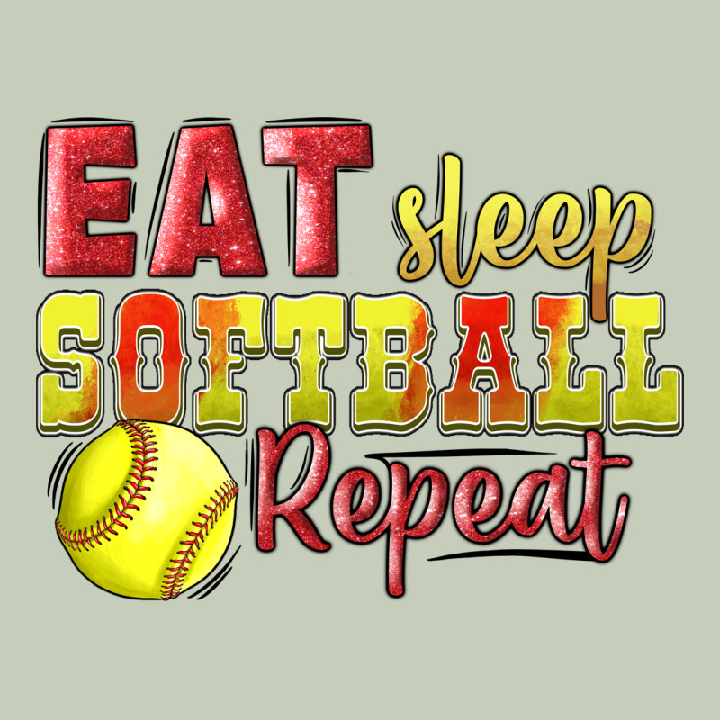 Eat Sleep Softball Repeat Ladies Tee by LillyAllenDesigns | Teevron