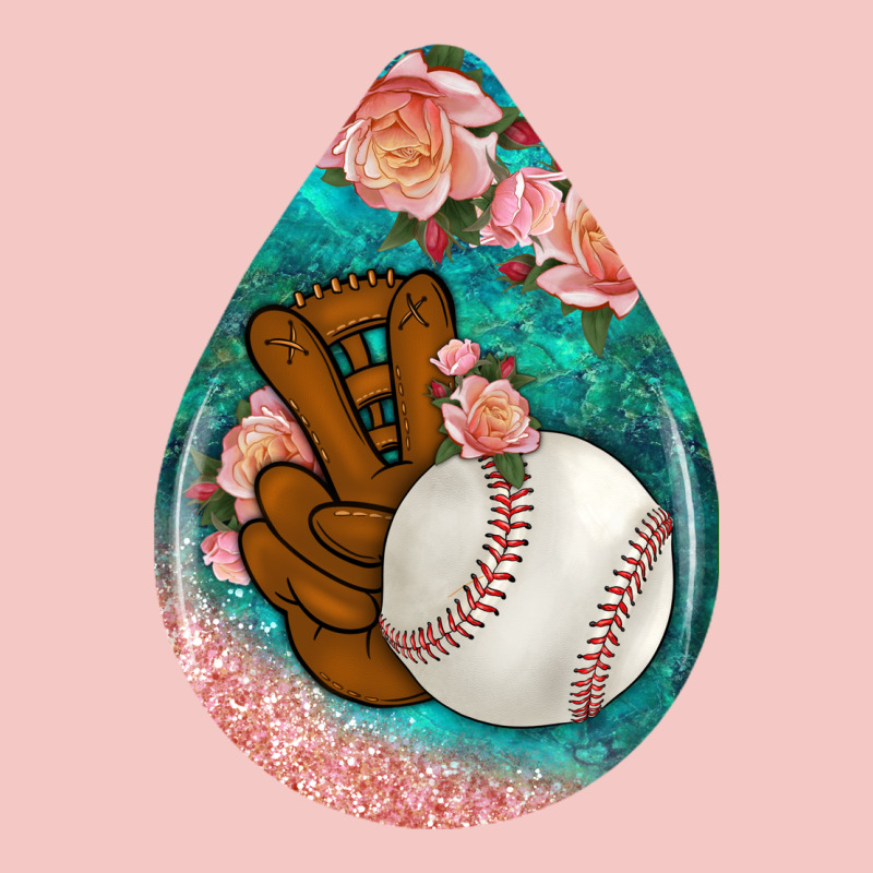 Baseball And Western Roses Teardrop  3 Urban Heavy Tee by BundleAndBundleShop | Teevron