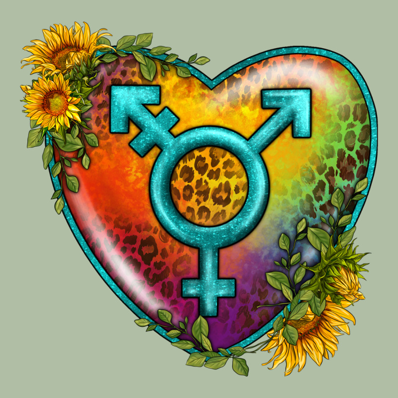 Lgbtq Heart With Sunflower Urban Heavy Tee by BundleAndBundleShop | Teevron