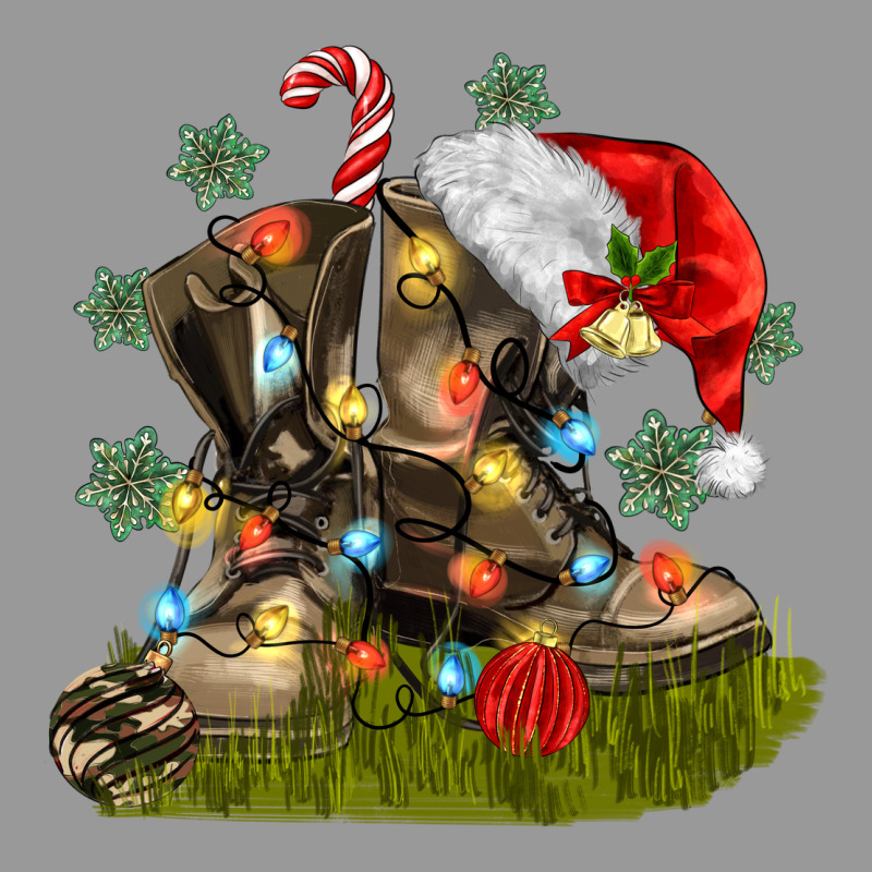 Christmas Soldier Veteran Boots Vintage Hoodie by MaliasSmallBusiness | Teevron