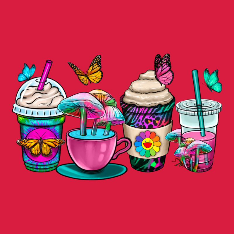 Tie Dye Coffee Cups Premium Hoodie by OliviaCreatesArt | Teevron