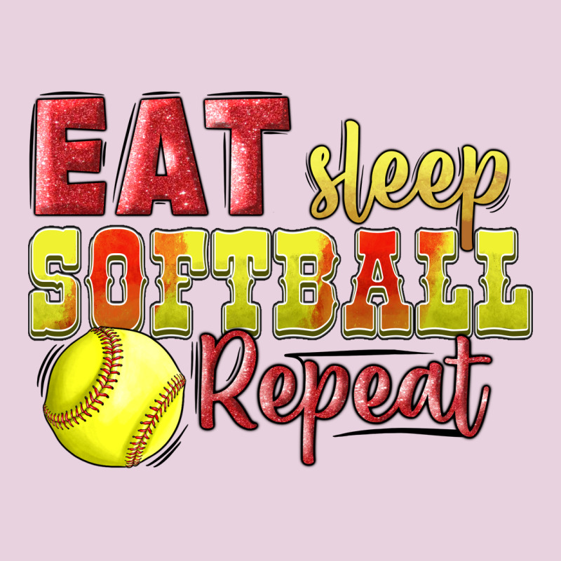 Eat Sleep Softball Repeat Ladies Tee by LillyAllenDesigns | Teevron