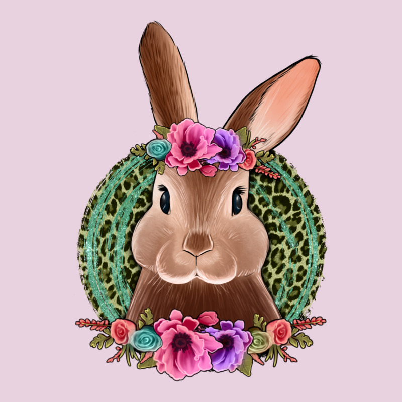 Western Leopard And Flowers Easter Bunny Ladies Tee by Jasminsmagicworld | Teevron