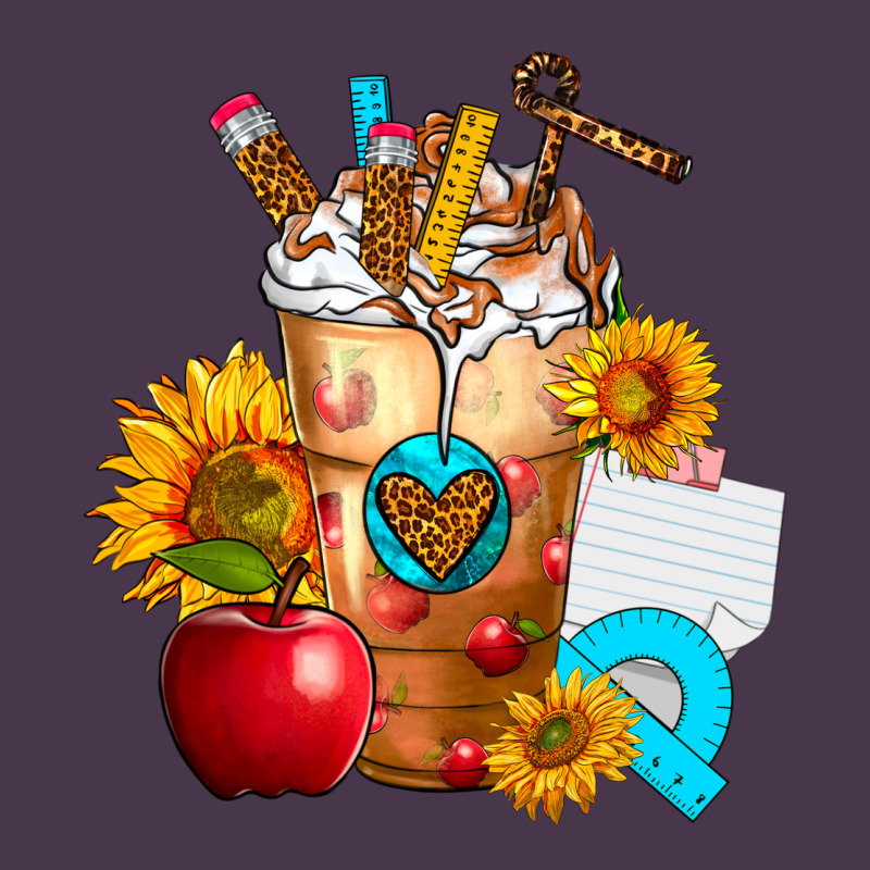 Teacher Cold Drink Frappe With Sunflowers Heavyweight Hoodie by FaDigitalArtStudio | Teevron