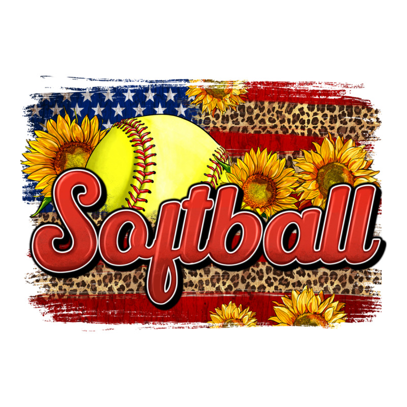 Western American Flag Softball Ladies Tee by LillyAllenDesigns | Teevron