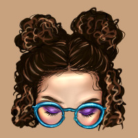Messy Bun Mom And Glitter Glasses Vintage Tee | Teevron
