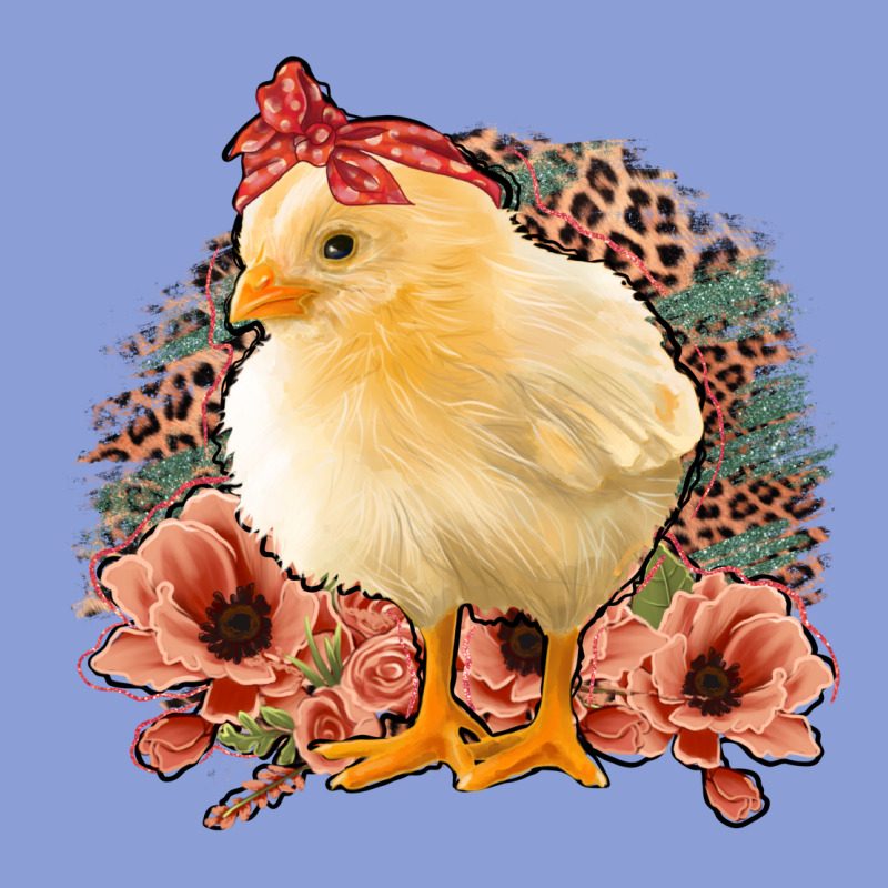 Chick With Flowers Leopard Background Long Sleeve Tee by Bettercallsaul | Teevron