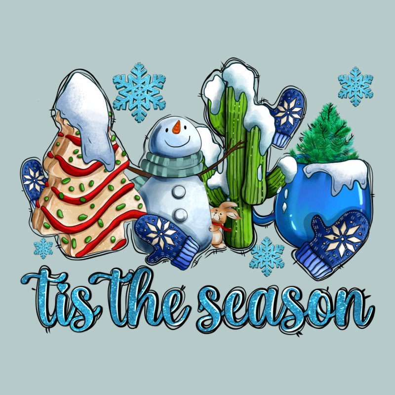 Tis The Season Christmas Tree  Cake Winter And Snowman Heavy Core Tee by AdoDesignShop | Teevron