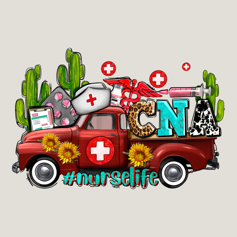 Cna Nurse Truck With Cactus And Sunflowers Heavy Core Tee by AdoDesignShop | Teevron