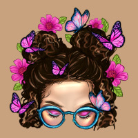 Messy Bun Mom With Butterfly Vintage Tee | Teevron