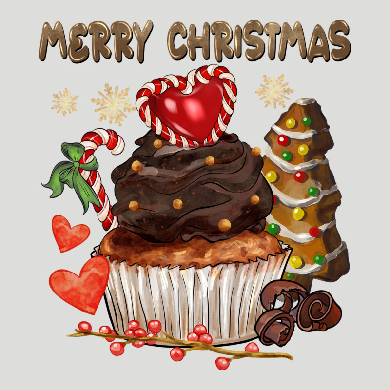 Merry Christmas Cupcake Chocolate Zipper Hoodie by CowGirlArtShop | Teevron