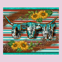 Western Cow Serape Leopard Sunflowers Mousepad Ladies Tee | Teevron