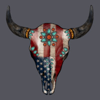 American Bull Skull Gemstone Vintage Hoodie | Teevron