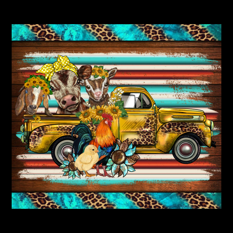 Western Truck Farm Animals Serape Leopard Turquoise's Ladies Tee by BarkalooDesign | Teevron